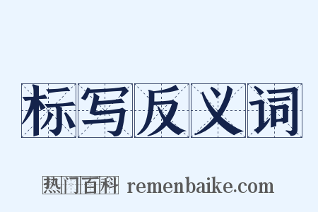 标写反义词是什么意思的图片